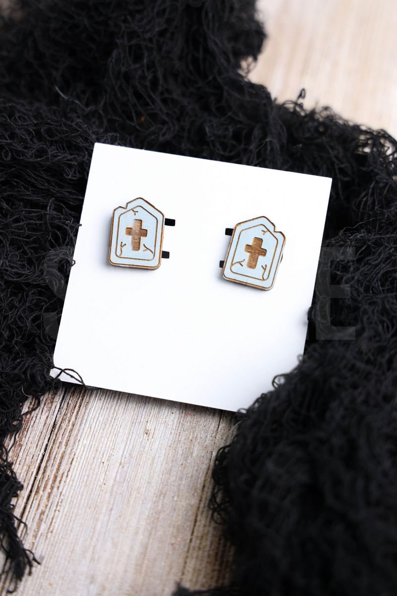 Tombstone Earring Studs - Exclusive
