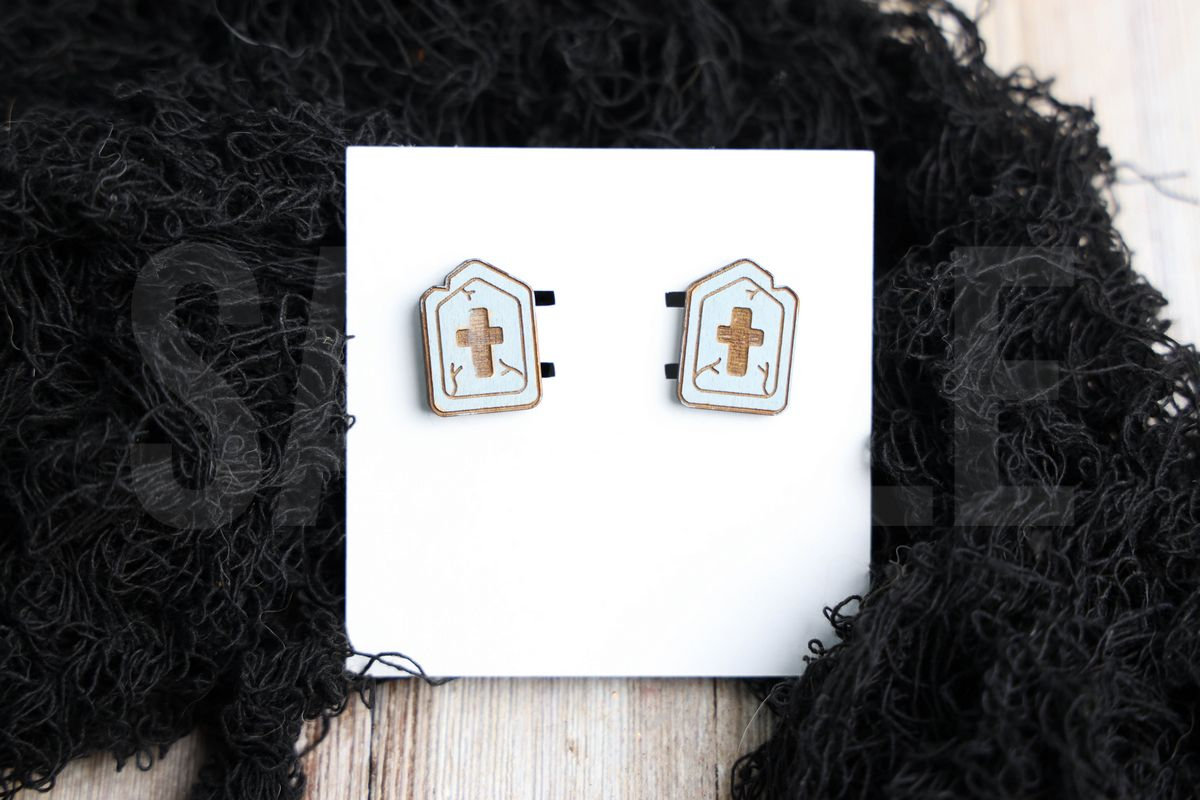 Tombstone Earring Studs - Exclusive - Image 2