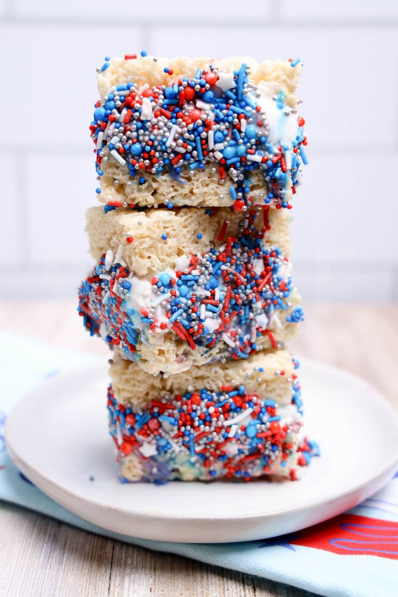 July 4th Rice Krispies Ice Cream Sandwiches - Set 3