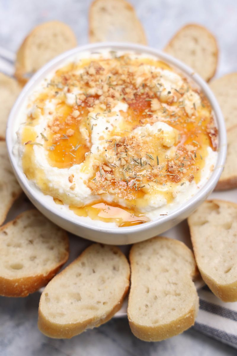 Hot Honey Cashew Ricotta Dip - Set 2