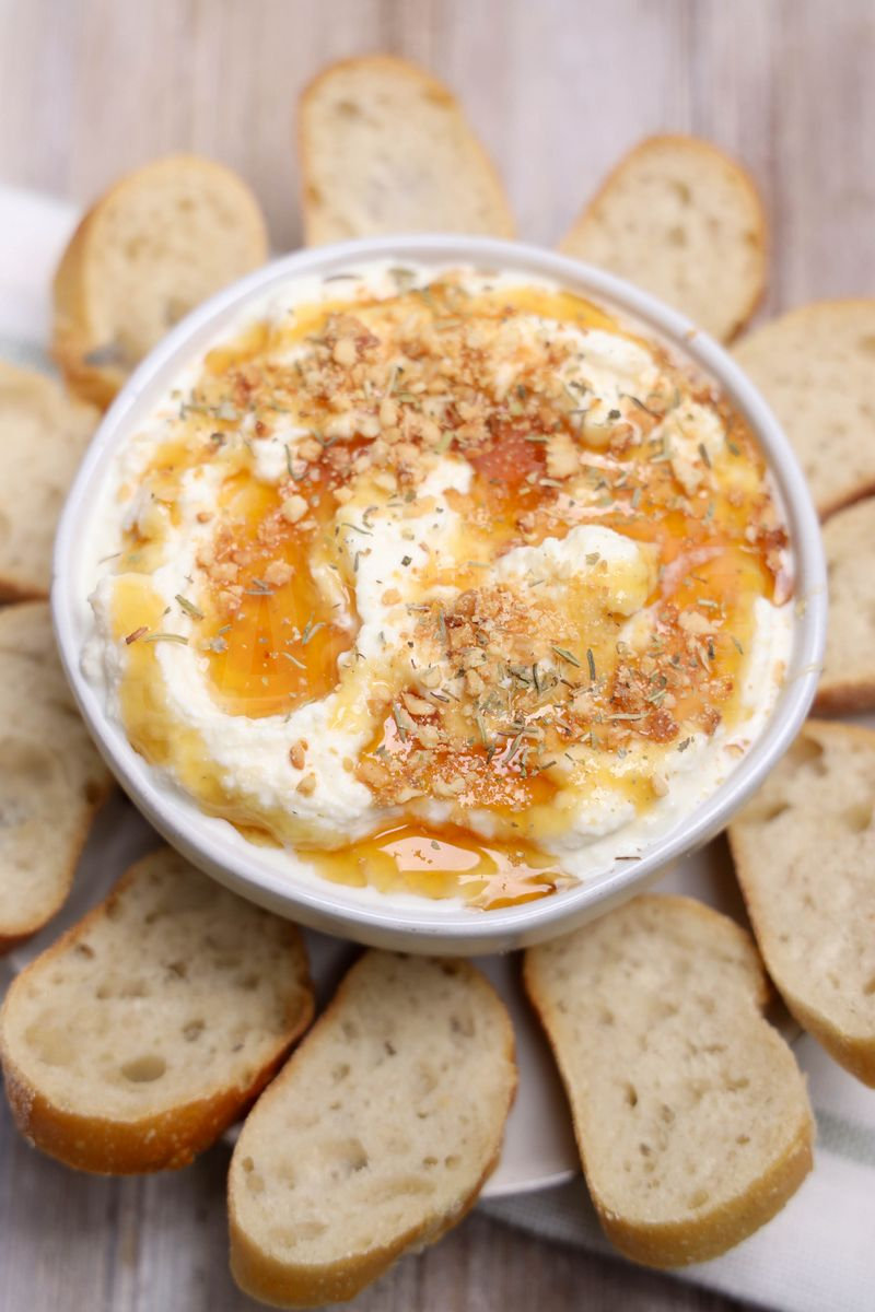Hot Honey Cashew Ricotta Dip - Set 3
