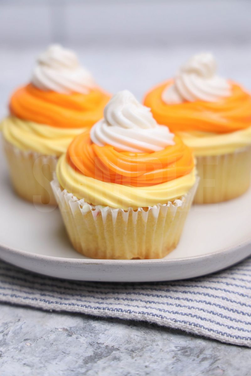 Candy Corn Cupcakes - Set 1